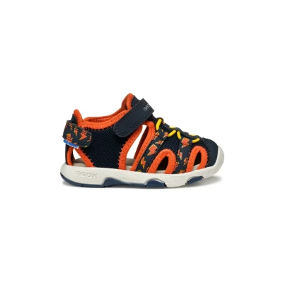 Afbeelding van Geox B Multy Outdoorsandalen voor kinderen, Maat: 23, Navy orange Schoenen