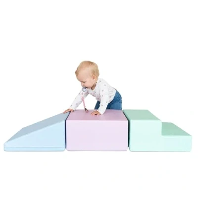 Afbeelding van IGLU Soft Play Set van 3 schuimblokken voor baby&#039;s, zachte reuzen, schuim (pastel)