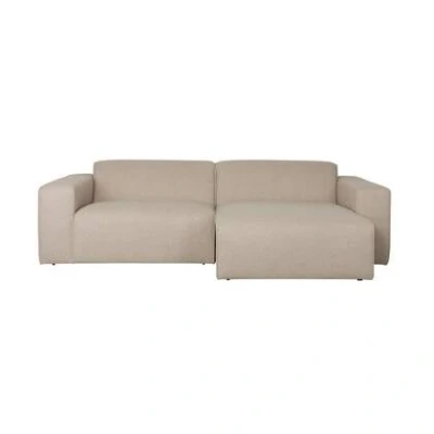 Afbeelding van Zuiver Sofa Milka 3 zitsbank Chaise longue Rechts Cappuccino
