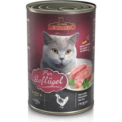 Afbeelding van 6x400g All Meat Gevogelte Puur Leonardo Kattenvoer