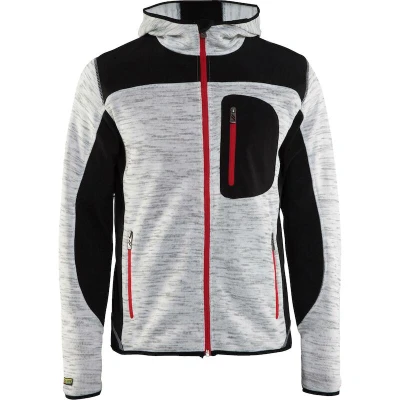 Afbeelding van Blaklader Gebreid vest met softshell 4930 2117 Grijs mêlee/Zwart XS