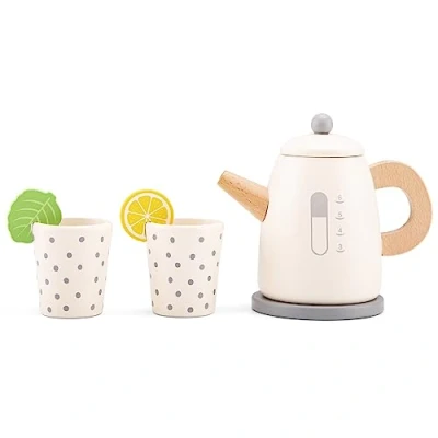 Afbeelding van New Classic Toys Houten Waterkoker Inclusief 2 bekertjes en smaken