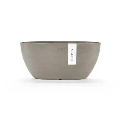 Afbeelding van Ecopots Sofia ovaal 30 cm taupe planten/bloembak pot