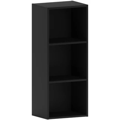 Image de Vida Designs Oxford 3 étages Cube étagère de bibliothèque en Bois Noir, unité Stockage d&#039;affichage Bureau Meuble Salon