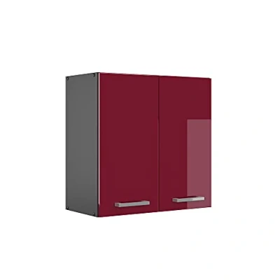 Afbeelding van Vicco Hangkast R Line, Bordeauxrode hoogglans/Antraciet, 60 cm