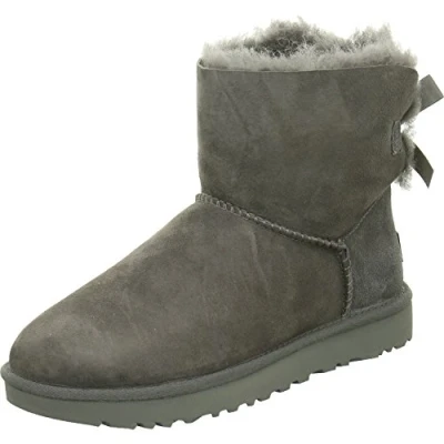 Afbeelding van UGG MINI Bailey BOW Snowboots, Dames, Maat: 41, Grey Schaapsleer
