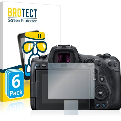 Afbeelding van BROTECT Screenprotector voor Canon EOS R5 Folie Beschermfolie Beschermglas transparant (6 Stuks)