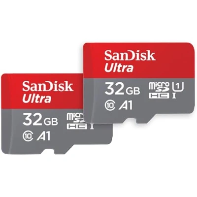 Image de SanDisk Ultra Carte mémoire flash (adaptateur microSDHC SD inclus(e)) 32 Go A1 / UHS I U1 Class10 (pack de 2)