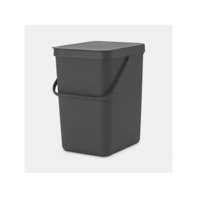 Afbeelding van Brabantia Sort &amp; Go Prullenbak 25 Liter Antraciet