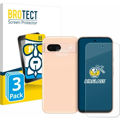 Afbeelding van BROTECT Screenprotector voor Google Pixel 8a (Voor+Camera) Folie Beschermfolie Beschermglas transparant (3 Stuks)