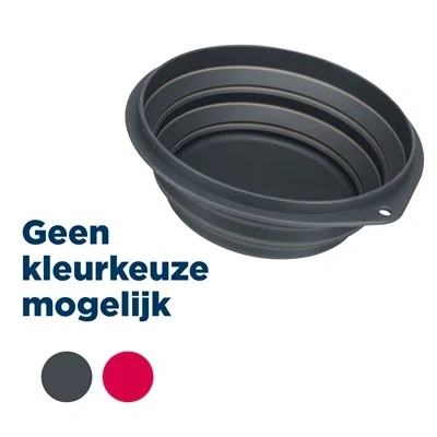 Afbeelding van Trixie Voerbak / Drinkbak Reis Siliconen Assorti 1 LTR 18 CM
