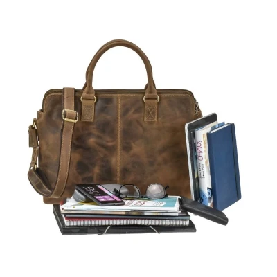Afbeelding van Greenburry Vintage Laptoptas, Maat: One Size, Sattelbraun