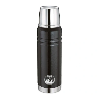 Afbeelding van Cilio 545500 thermosfles, roestvrij staal, zwart, 7 x 26 cm