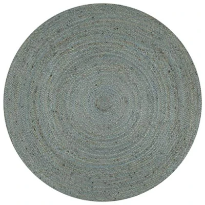 Image de vidaXL Tapis fait à la main Jute Rond 120 cm Vert olive133669