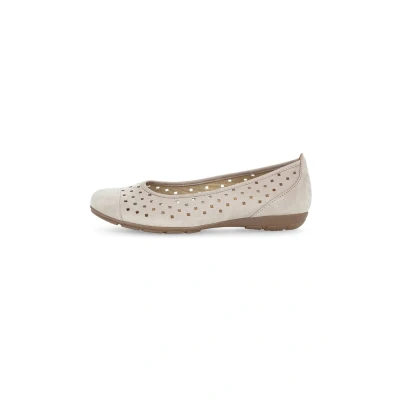 Afbeelding van Gabor Ballerina&#039;s, Dames, Maat: 40, Leinen Veloursleer
