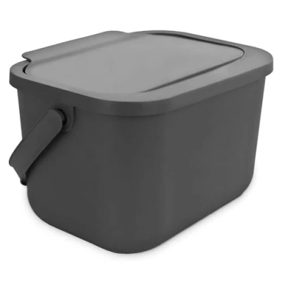Afbeelding van Practic Bioafvalbak composteerbak inhoud 6 liter Grijs Mini Bini