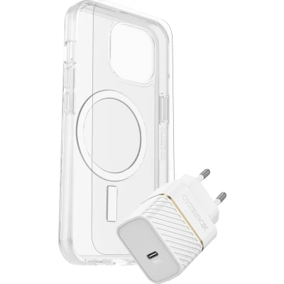 Afbeelding van Otterbox KIT EU Set (hoesje + beschermglas lader) Apple iPhone 15 Transparant, Wit MagSafe compatible