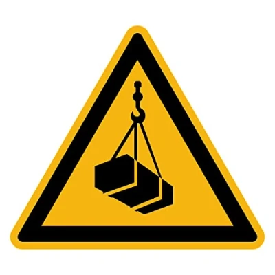 Afbeelding van Sticker Danger Warning NF ISO7010 zelfklevende driehoekige bewegwijzering gelamineerd water en uv bestendig hangende belastingen 15 x cm