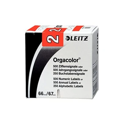 Afbeelding van LEITZ Orgacolor 66021000 aantal kaarten, 5,1 cm, rood, 500 stuks