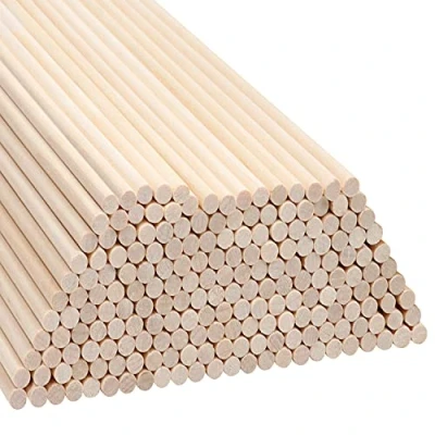 Afbeelding van Belle Vous Natuurlijk Ronde Houten Deuvel Staven (200 Pak) 18 cm Extra Lange Onbewerkte 5 mm Hobby Stokken Deuvels voor Houtbewerking, Kunst Projecten, Decoraties &amp; DIY Knutselwerk