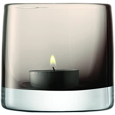 Afbeelding van L.S.A. Light Colour Theelicht Houder 8,5 cm Beige / Glass