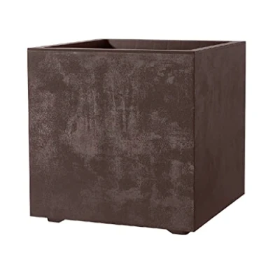 Afbeelding van Kreher Plantenbak XL Millennium in verschillende formaten en kleuren. Prachtige natuursteenlook, bruin of antraciet! Van robuust kunststof (73 liter (rechthoekig), antraciet)