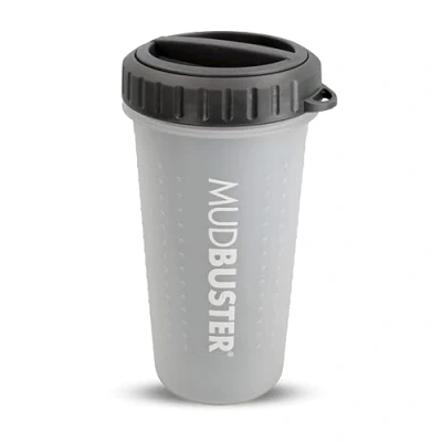 Afbeelding van Dexas Lidded MudBuster Draagbaar hondenpootreinigingsgereedschap met deksel, lichtgrijs, maat L