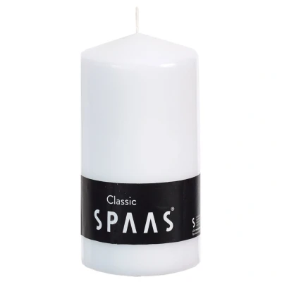 Afbeelding van Spaas Cilinderkaars 60/150 Ø60x150 mm Branders Wit Ca. 45 H