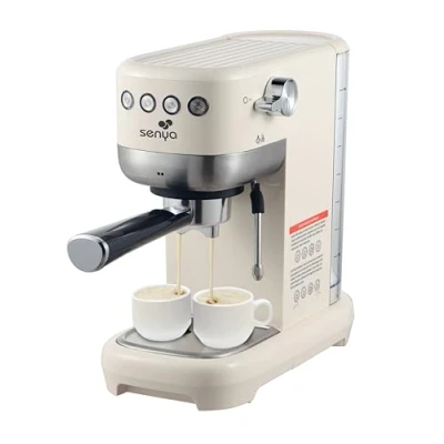 Afbeelding van Senya Tasty Coffee Crème koffiezetapparaat 20 bar, espresso en cappuccino 1300 W, thermoblock, melkopschuimer, automatische uitschakeling, SYBF CM006C