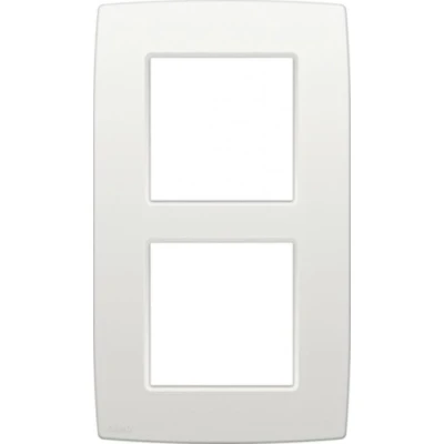 Afbeelding van Niko original white, tweevoudige afdekplaat, centerafstand 60 mm, verticaal