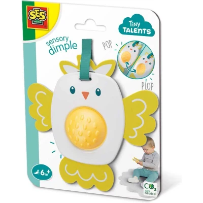 Afbeelding van SES Tiny Talents Grijpspeelgoed dimple Vogel Baby fidget verschillende materialen en texturen Speelgoed vanaf 6 maanden