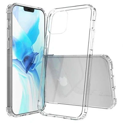 Afbeelding van JT Berlin Pankow Clear Backcover Apple iPhone 12, 12 Pro Transparant Inductieve lading