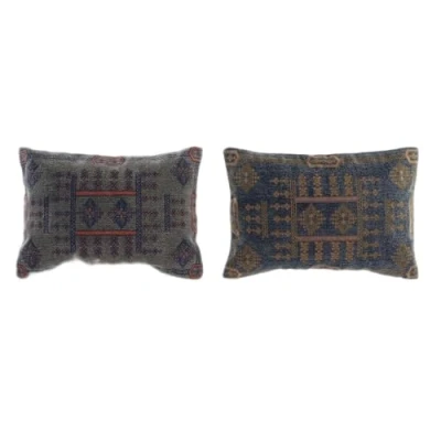Afbeelding van Kussen DKD Home Decor 50 x 10 35 cm Blauw Oranje Arabisch (2 Stuks)