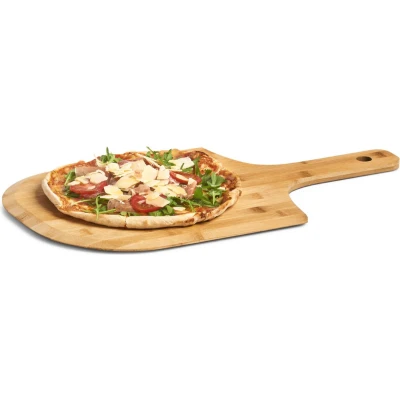Afbeelding van Zeller pizza snijplanken/borden hout met handvat 53 cm Pizzaborden / Pizzasnijplanken