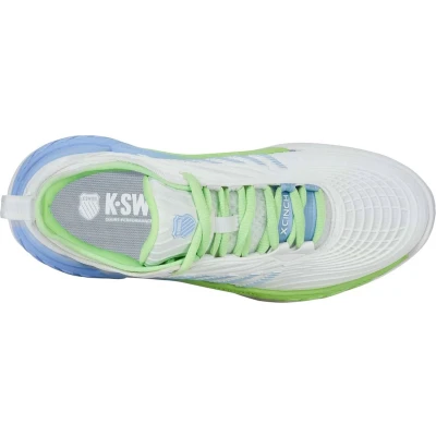 Afbeelding van K SWISS Hypercourt Supreme 2 CLAY Tennisschoenen voor kleibanen, Dames, Maat: 41, Lucent white/paradise green/dutch canal Kunststof/ textiel