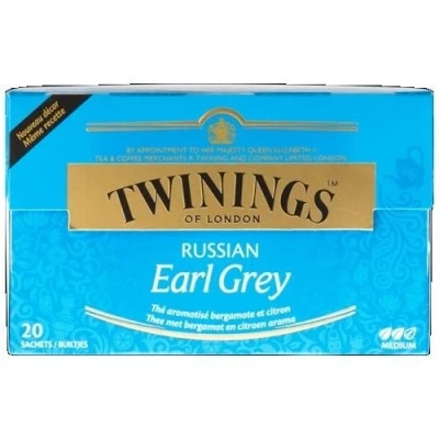 Afbeelding van 3 x 20 Tea Twinings Russian Earl Grey Black (3 stuks)