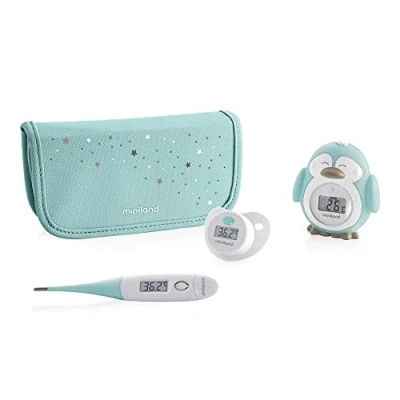 Image de Pack de 3 thermomètres bébé Thermokit bleu MINILAND