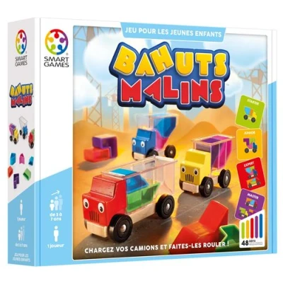 Afbeelding van SmartGames Boze Bahuts Denkspel Laad de vrachtwagens en vooruit 48 uitdagingen op verschillende niveaus 1 speler voor kinderen vanaf 3 jaar