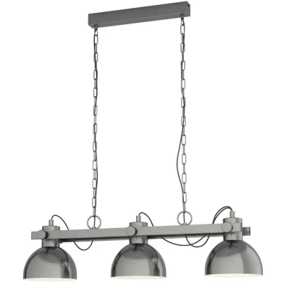 Afbeelding van EGLO Lubenham 1 Hanglamp 3 lichts E27 Nikkel Antiek Crème