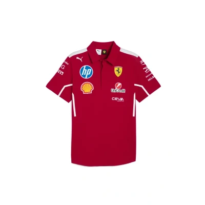 Afbeelding van Puma Scuderia Ferrari 2025 TEAM Poloshirt, Heren, Maat: XXL, Dark cherry