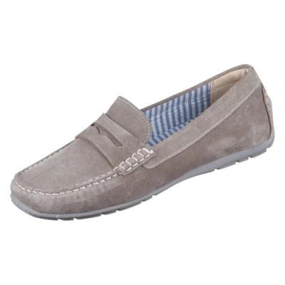 Afbeelding van Sioux CARMONA700 Mocassins, Dames, Maat: 42, Grau Veloursleer