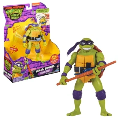 Afbeelding van Ninja Turtles, 15 cm figuur met wapen, elektronische functie, Donatello, speelgoed voor kinderen vanaf 4 jaar, Giochi Preziosi, TU8004