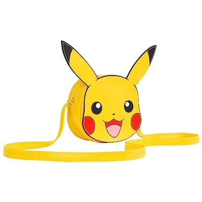 Afbeelding van Pokemon Pikachu 3D handtas, schattig, kleine schoudertas, kinderen, jongeren, volwassenen, cadeau idee, Pikachu, officiële accessoires, Geel.