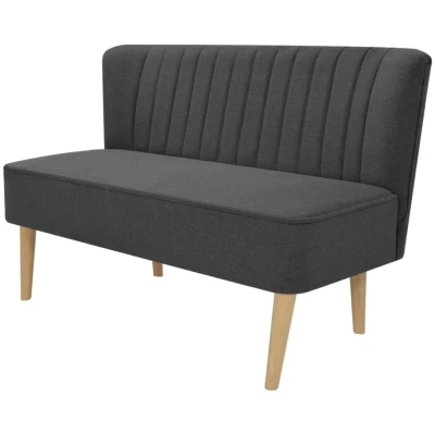 Afbeelding van Bank 117x55,5x77 cm stof donkergrijs