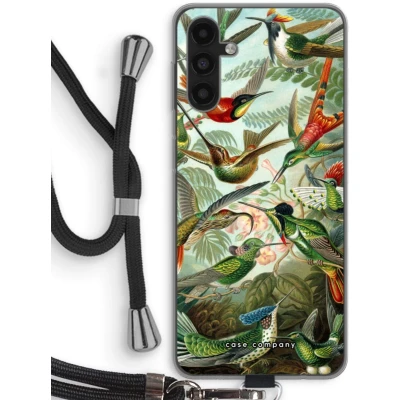 Afbeelding van Case Company® hoesje met Koord geschikt voor Samsung Galaxy A13 5G Haeckel Trochilidae Telefoonhoesje Zwart Bescherming aan alle Kanten en Over de Schermrand