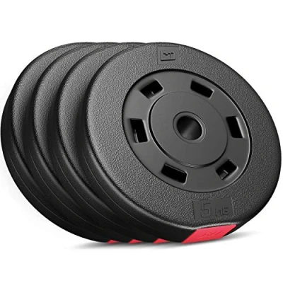 Afbeelding van Hop Sport 20 kg Halterschijven Set, Kunststof, 30 mm boring, Gewichtsschijven voor effectieve training in je Homegym, Gewichten 4x5