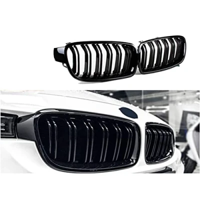 Afbeelding van GY F30 F31 nieren zwart koelgrill strepen radiateurgrill voor BMW 3 serie grill