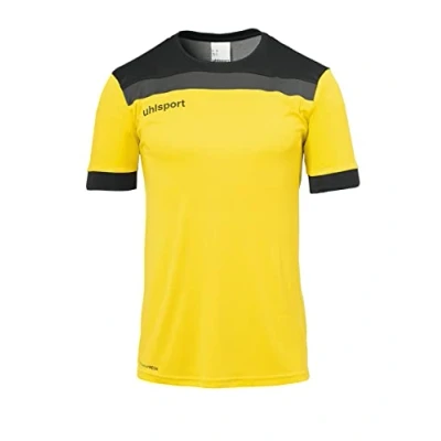 Afbeelding van Uhlsport Offense 23 Shirt Korte Mouw Heren Geel / Zwart Antraciet Maat: M