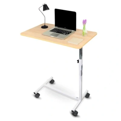 Afbeelding van Mobiclinic Meseta Bedtafel Bijzettafel voor bank Lichtgewicht en in hoogte verstelbaar Verrijdbaar Houten Kleur Eenvoudige montage Stevig multi functioneel