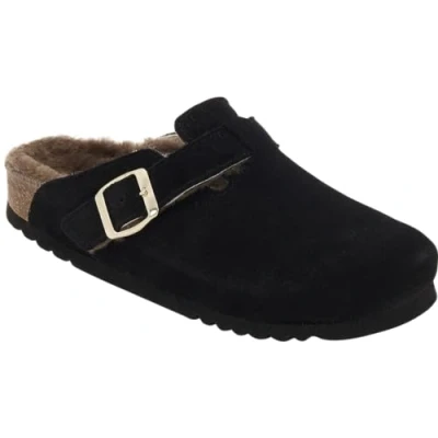Afbeelding van Scholl Clogs, Dames, Maat: 39, Black Veloursleer